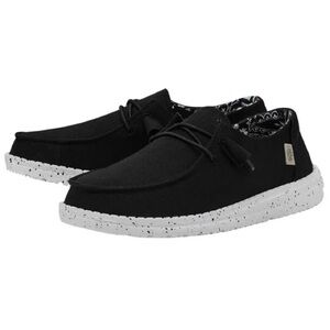 Hey Dude Women’s Wendy Black Odyssey with Speckled White Sole Size 7